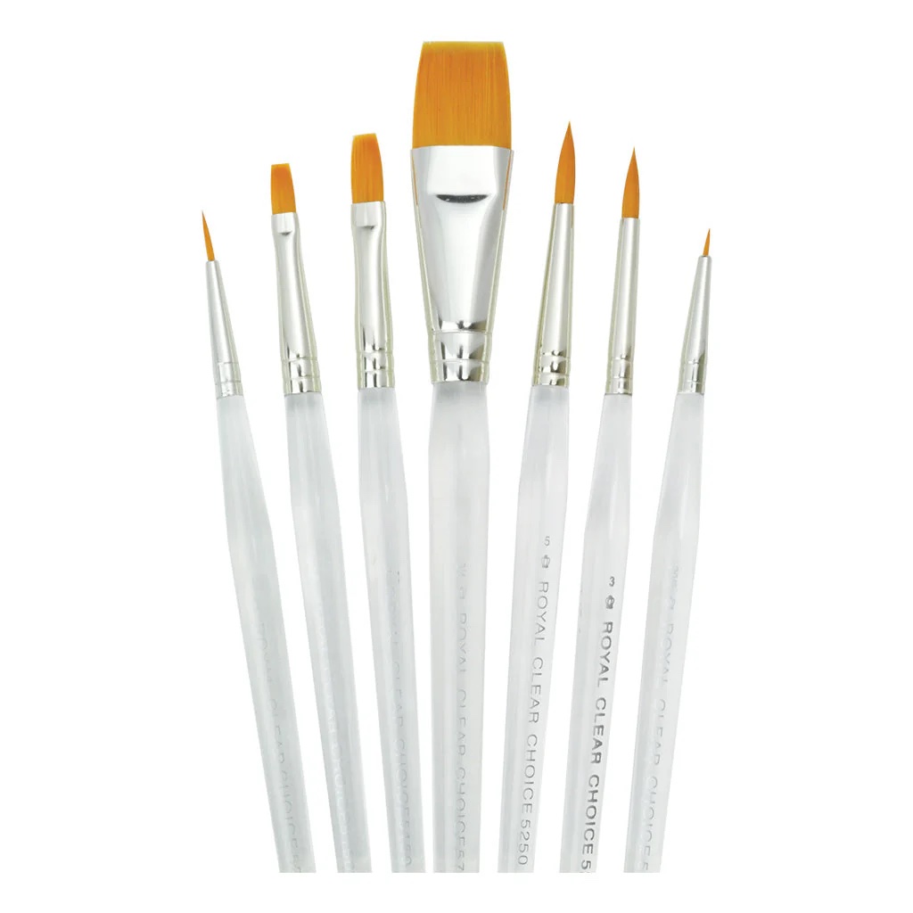 Clear Choice™ 7pc Golden Taklon Variety Brush Set
